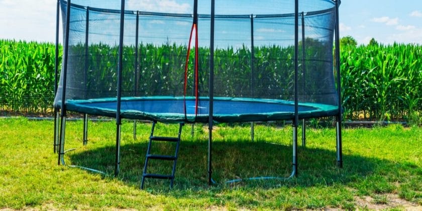 How To Mow Under a Trampoline